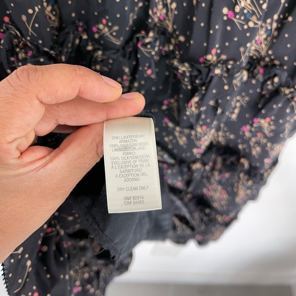 JUICY COUTURE Floral 100% Silk Tiered Ruffle Mini Skater Dress Size 2 - Picture 5 of 9